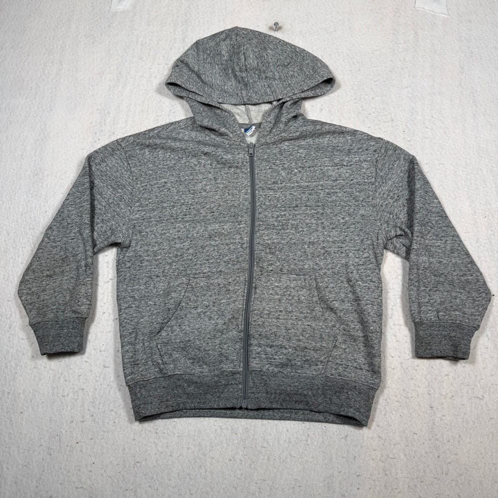 Old Navy Boys Oversized Zip Up Hoodie Heather Gray Size M 8 Fleece Jacket